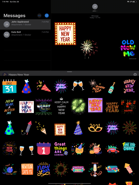 Happy New Year With Stickersのおすすめ画像2