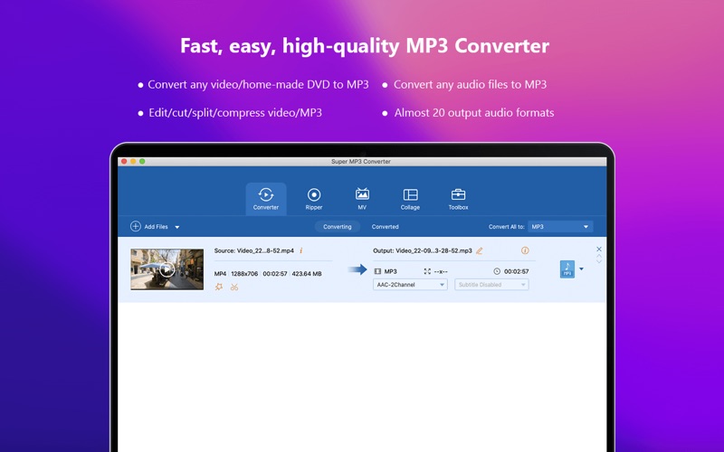 Screenshot #1 for Super MP3 Converter