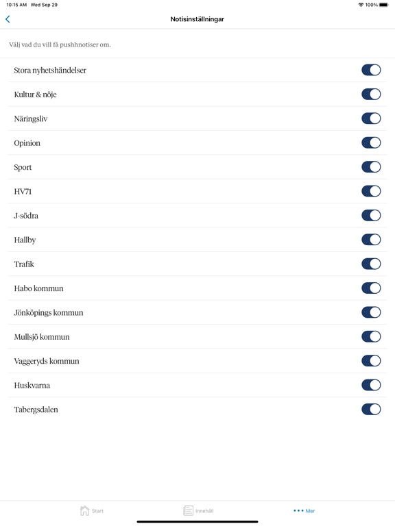 Screenshot #6 pour Jönköpings-Postens Nyhetsapp