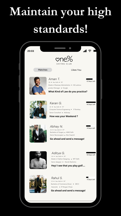 One% Dating Club Screenshot