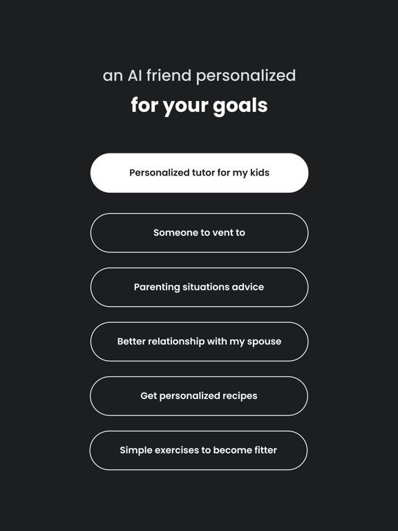 Pebble - AI for mothers iPad screenshot 2 - Productivity app