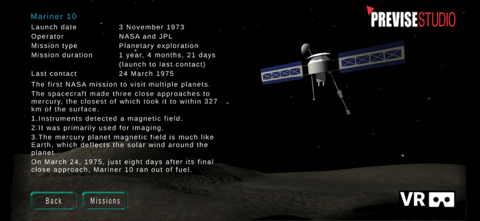 VR Planets and Missions