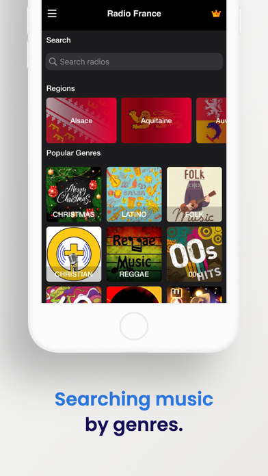 French radio stations online Screenshot