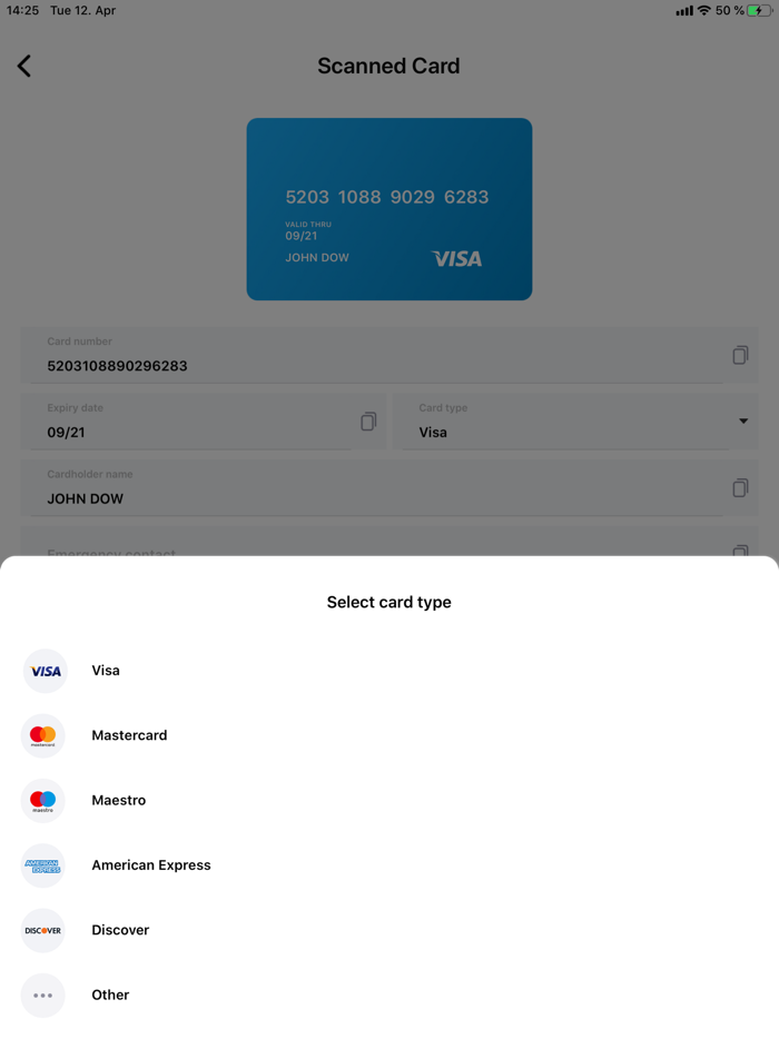 Credit Card Reader and Wallet