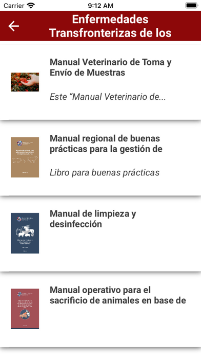 OIRSA Biblioteca Screenshot