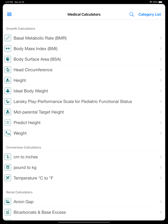 Screenshot #5 pour Medical Calculators Pediatrics