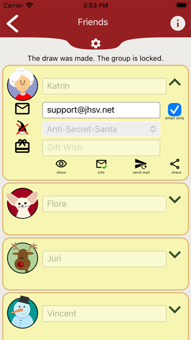 Secret Santa - Wichtel App Screenshot
