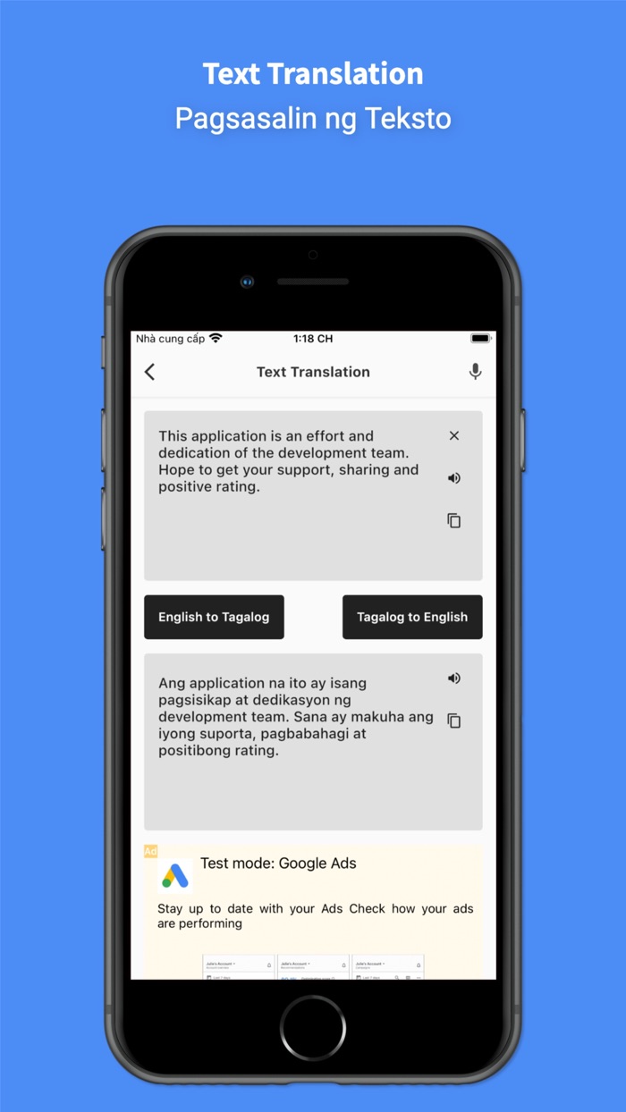 Tagalog - English  Translator