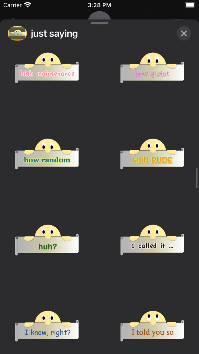 Just Saying Stickers