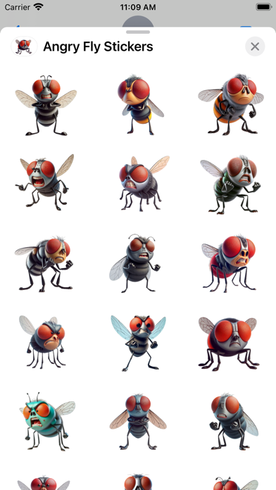 Screenshot 1 of Angry Fly Stickers App