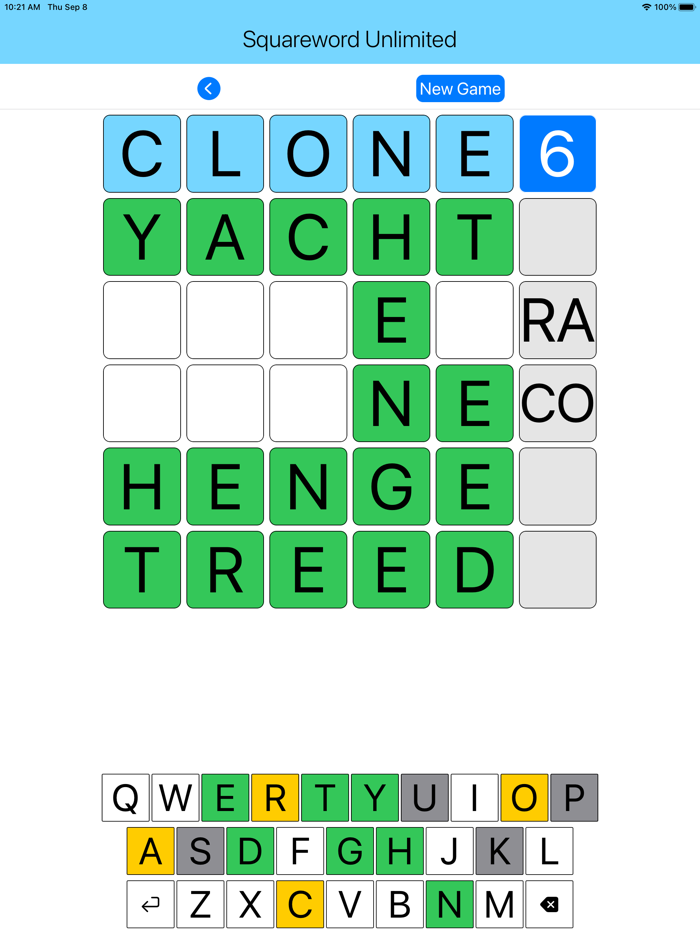 Squareword Unlimited Word Game