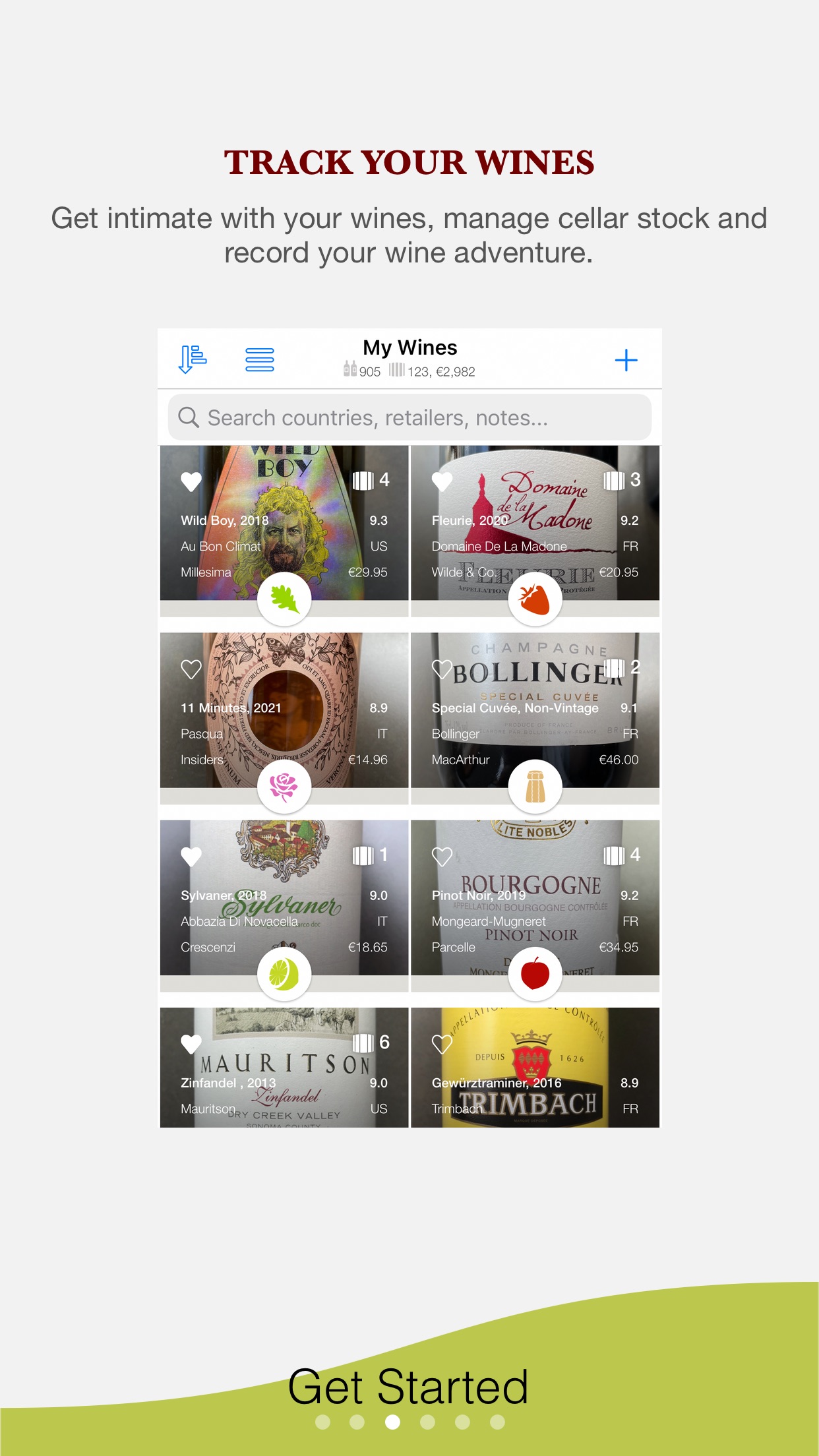 Screenshot do app Pocket Wine: Guide & Cellar