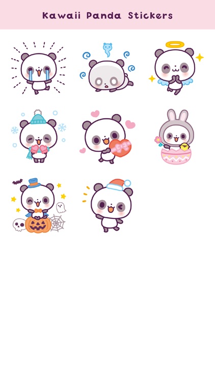 Kawaii Panda Stickers (Global) screenshot-4