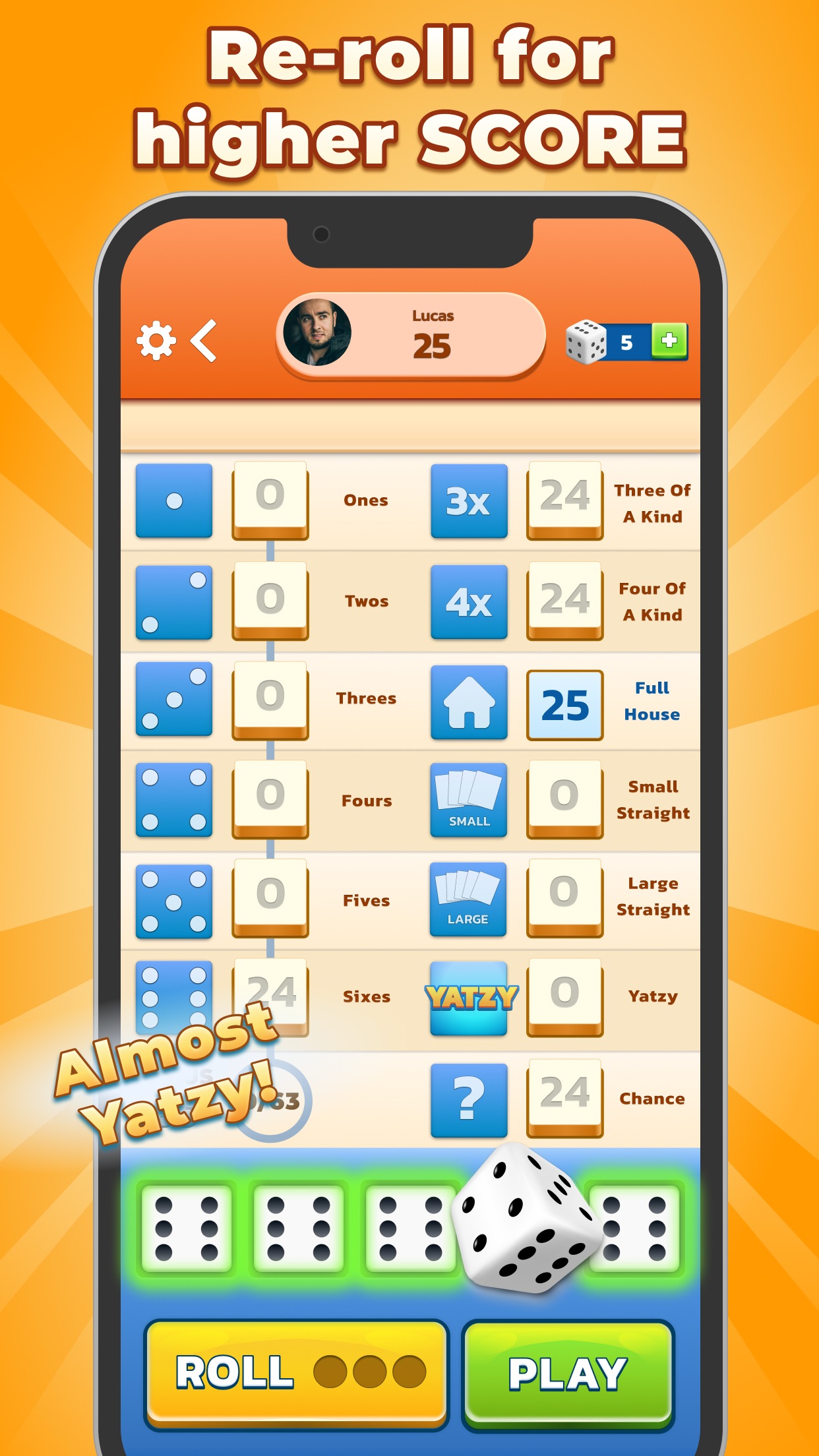 Yatzy - The Classic Dice Game screenshot 3