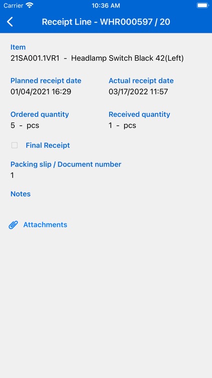 Infor LN Warehouse Receipts screenshot-5