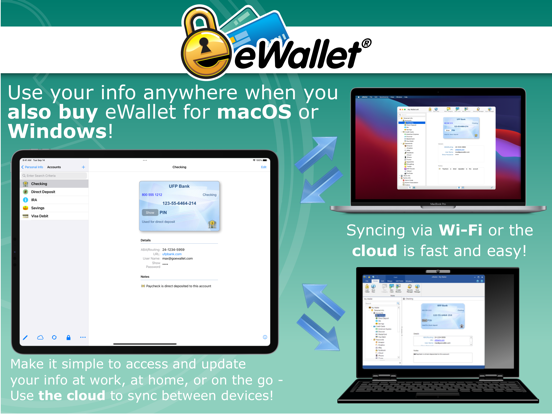 eWallet - Password Manager iPad app afbeelding 8