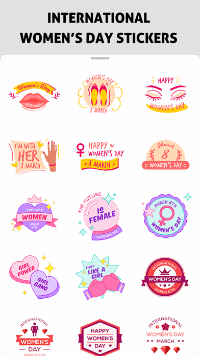 Screenshot #2 pour Women's Day Stickers set