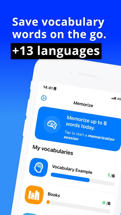 Collect words with Memorize