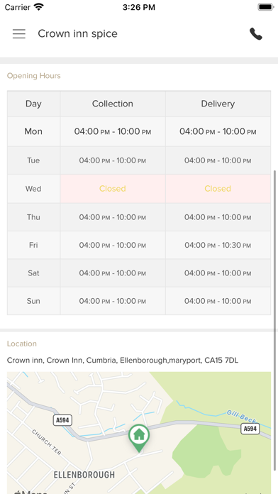 Crown inn spice Screenshot