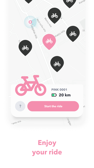 Pink Bike Sharing Bermuda Screenshot