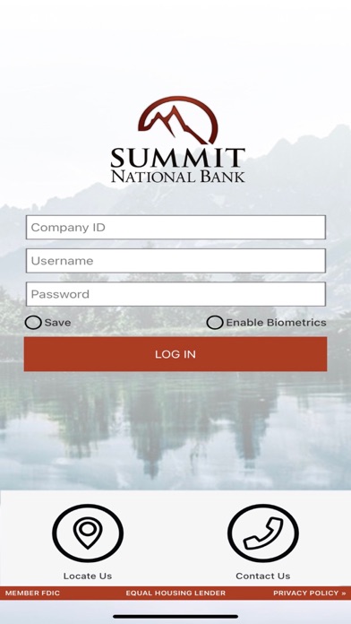 Summit National Bank Business Screenshot