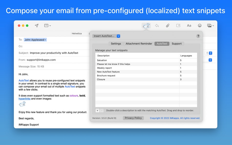 #1. Send Companion for Mail (macOS) 由: iMKapps