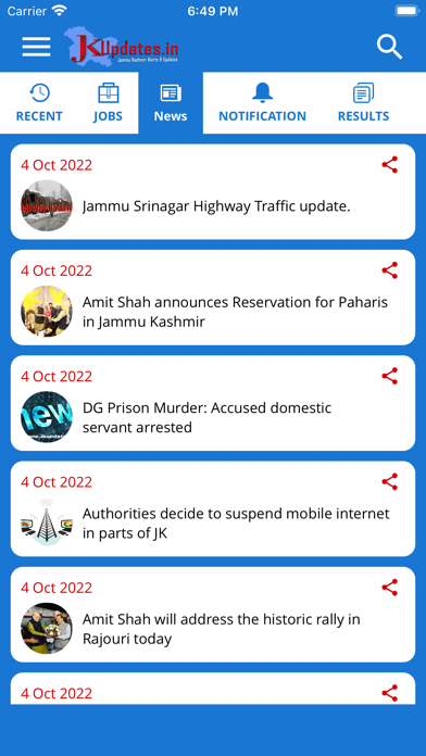 JKUpdates Jobs, JK News, Study Screenshot
