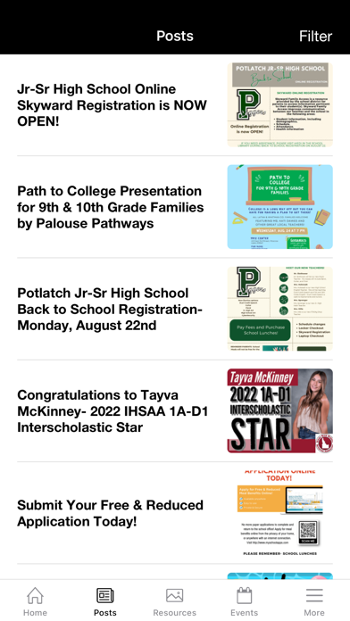 Potlatch School District 285 Screenshot