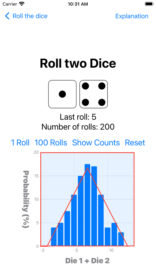 #6. Roll one/two Die/Dice (iOS) 由: Frank Wolfs