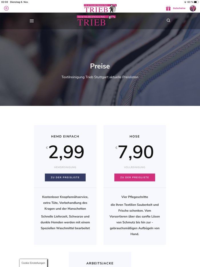 Stuttgart Textilreinigung