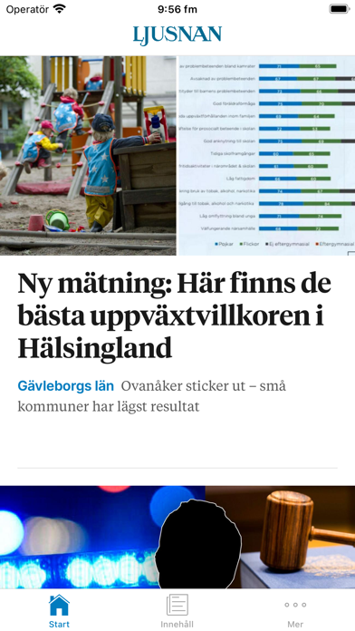 Ljusnan Nyhetsapp Screenshot