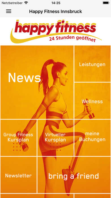 Happy Fitness 24h geöffnet Screenshot