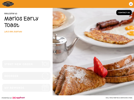 Mario’s Early Toast iPad screenshot 1 - Food & Drink app