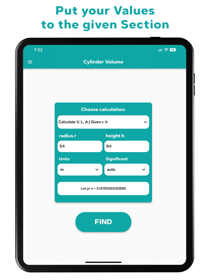 Volume Calculator Cylindrical
