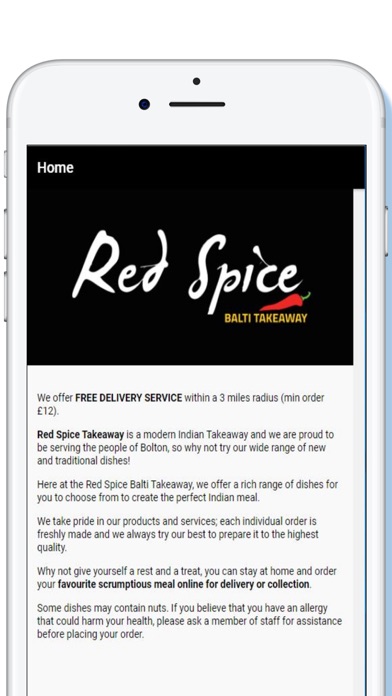 Red Spice Balti Takeaway Screenshot
