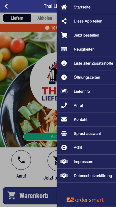 Thai Lieferung Screenshot