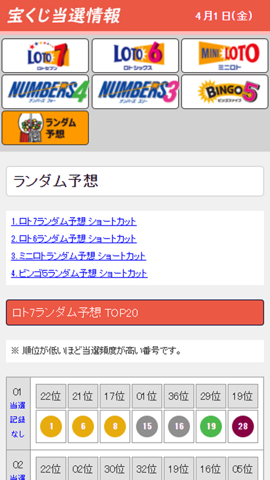 #7. 宝くじ当選情報 (iOS) 由: Taek Oh