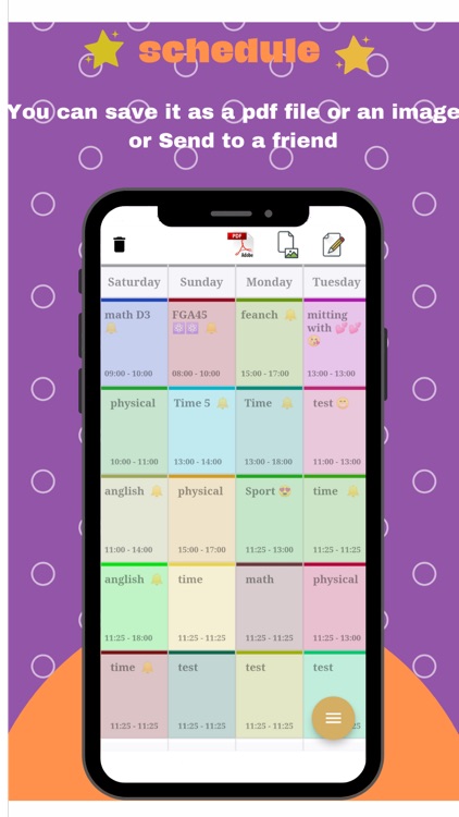 schedules and daily tasks