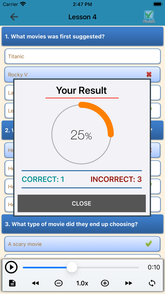 #4. Audio Quiz: English Levels (iOS) 由: Thanh Vu Truong
