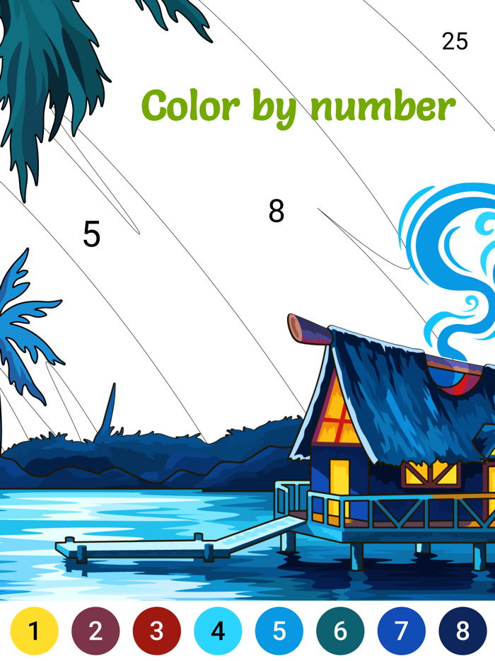 Happy Canvas Color by Number