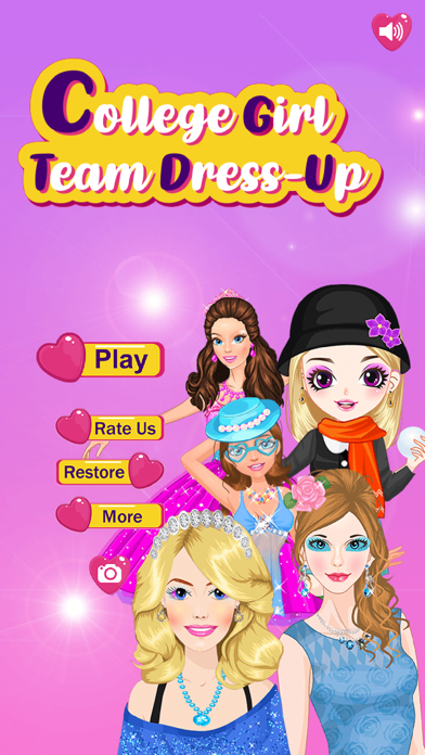 College Girls Team Dress Up Screenshot