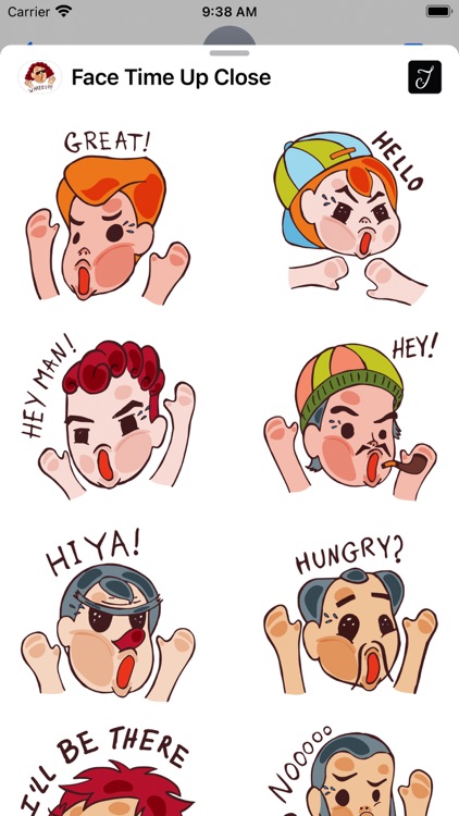 Face Time Up Close Stickers