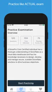 snowflake snowpro core exam iphone screenshot 3