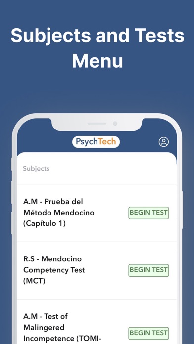 PsychTech: Mobile Assessment Screenshot