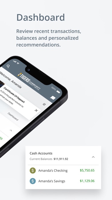 Tigers Community Credit Union Screenshot