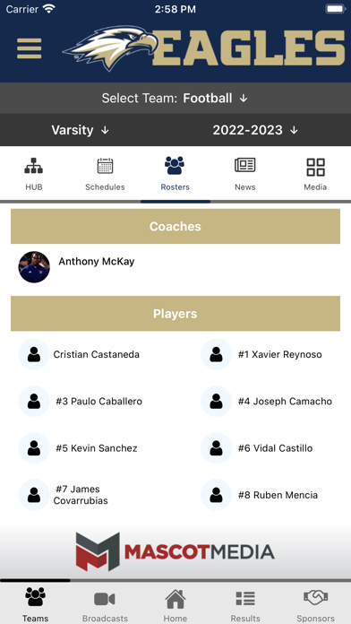 Everett Alvarez Athletics Screenshot