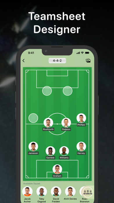 Teamsheet - Soccer Formation Screenshot