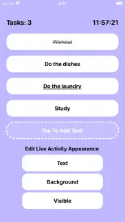 tasks - create live activities iPhone Captures Décran 3
