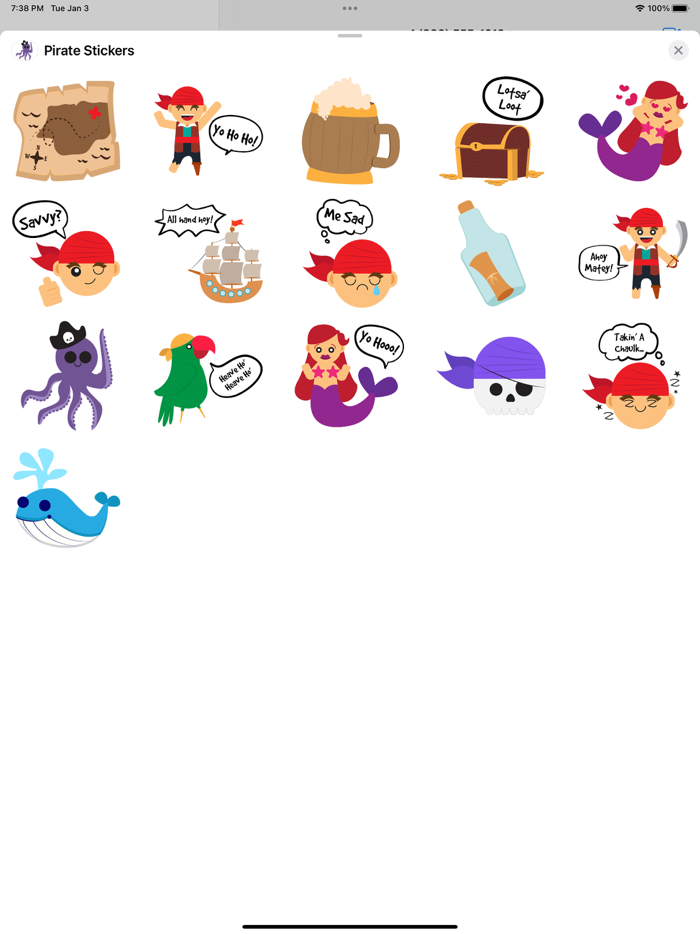 Pirate Stickers for iMessage