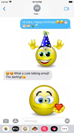 Capture d'écran de Talking Emojis For Texting sur iPhone 1